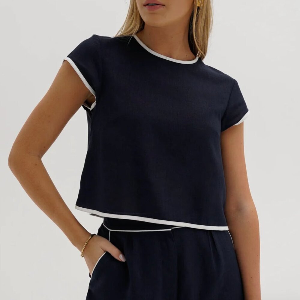 Navy Short Set